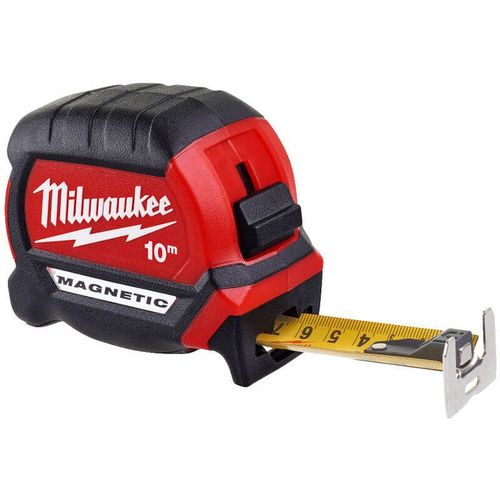 מטר מגנטי - 10 מטר Milwaukee Premium 4932464600, מטר מדידה, מילווקי, 10 מטר