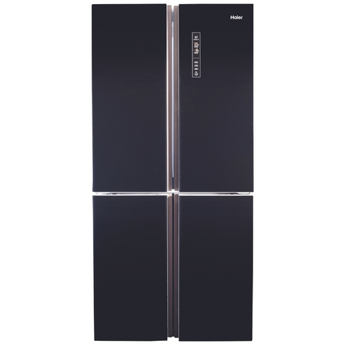 מקרר 4 דלתות Haier Open Space Inverter HRF5500FB זכוכית שחורה