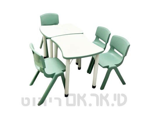 שולחן דגם דגל קנט ירוק פסטל