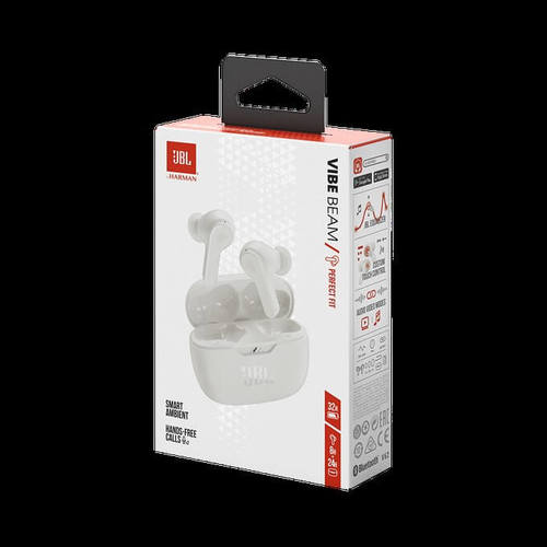 אוזניות אלחוטיות JBL Wave Beam בצבע לבן