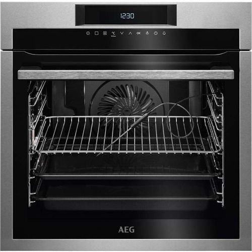 תנור אפייה בנוי פירוליטי נירוסטה דגם AEG BPE264232M א.א.ג.
