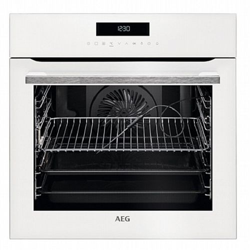 ‏תנור בנוי פירוליטי לבן/שחור AEG BPE264232W/B א.א.ג.
