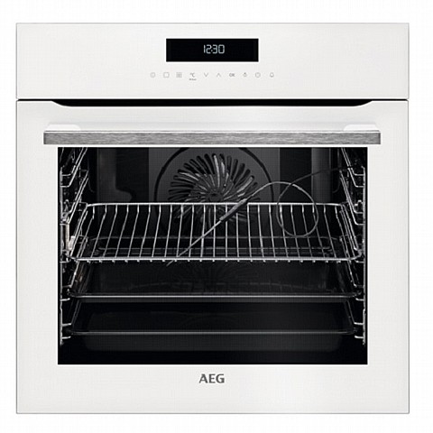 תנור בנוי פירוליטי לבן/שחור AEG BPE264232W/B א.א.ג.