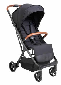 טיולון קומפקטי לתינוק Cinco עם קיפול אוטומטי מגיל לידה עד 22 ק"ג - שחור/עור חום