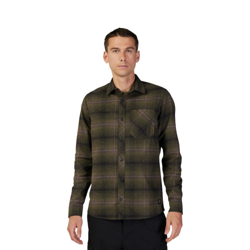 חולצת פלנל פוקס ירוק זית - FOX SOURCE FLANNEL V25