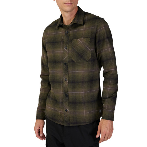 חולצת פלנל פוקס ירוק זית - FOX SOURCE FLANNEL V25