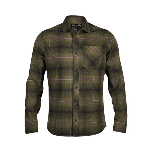 חולצת פלנל פוקס ירוק זית - FOX SOURCE FLANNEL V25