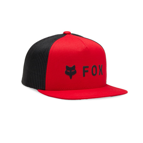 כובע ילדים פוקס שחור / אדום - FOX YTH ABSOLUTE SNAPBACK MESH V25