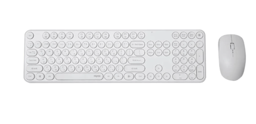 סט מקלדת ועכבר אלחוטיים Rapoo X260SW E.H בצבע לבן