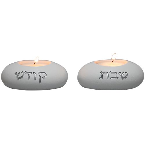 זוג פמוטי סמנט צבע לבן