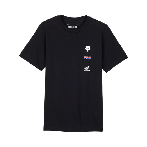 חולצת ילדים פוקס שחור - FOX YTH FOX HONDA SS TEE V25