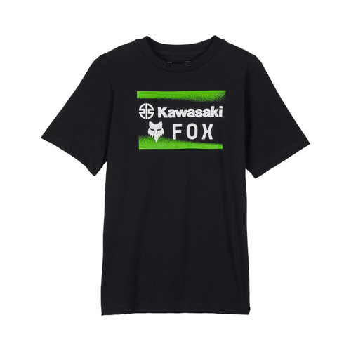 חולצת ילדים פוקס שחור - FOX YTH FOX KAWSAKI SS TEE V25