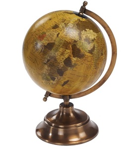 גלובוס שולחני בסיס נחושת Vintage Decor Globe - קוטר 20 ס"מ