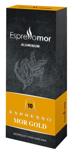 קפסולה תואם נספרסו 10 יח' Espressomor aluminum mor gold