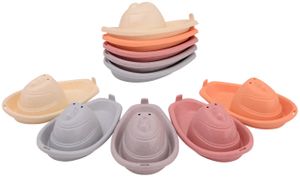 צעצוע אמבט - סט 5 סירות מביו-פלסטיק ממוחזר