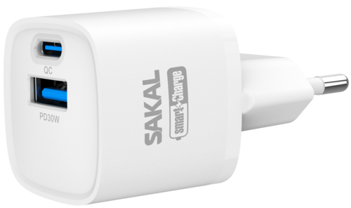 מטען חשמל מהיר 30W עם 2 יציאות USB+TYPE-C