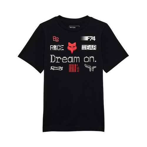 חולצת ילדים פוקס שחור - FOX YTH FOX RS DREAM SS TEE V25