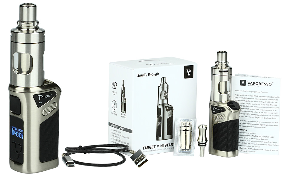 סיגריה אלקטרונית וופורסו טארגט מיני - Vaporesso Target MIni Full Kit 40w