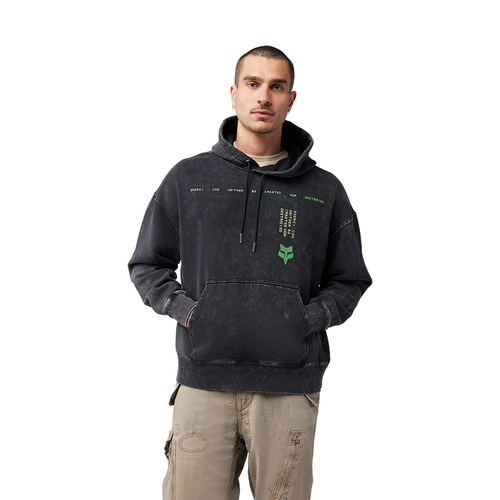 קפוצ'ון פליז אוברסייז פוקס שחור - FOX THROTTLE OVERSIZED PO FLEECE V25