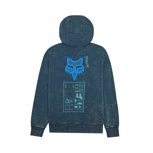 קפוצ'ון פליז אוברסייז פוקס כחול כהה - FOX THROTTLE OVERSIZED PO FLEECE V25
