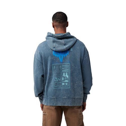 קפוצ'ון פליז אוברסייז פוקס כחול כהה - FOX THROTTLE OVERSIZED PO FLEECE V25