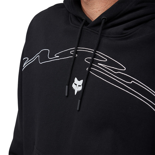 קפוצ'ון פליז אוברסייז פוקס שחור - FOX ENERGY FACE OVERSIZED FLEECE PO V25