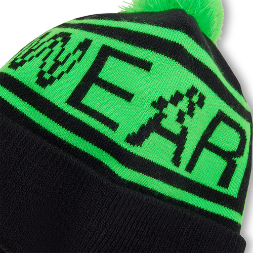 כובע צמר פוקס שחור / ירוק - FOX THROTTLE BEANIE V25