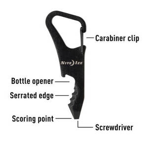 Nite Ize - קרבינר עם סט כלים DoohicKey ClipKey Tool - KMTCK-01-R3