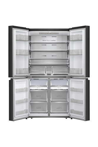  מקרר הייסנס 4 דלתות RQ72BGK  זכוכית שחורה