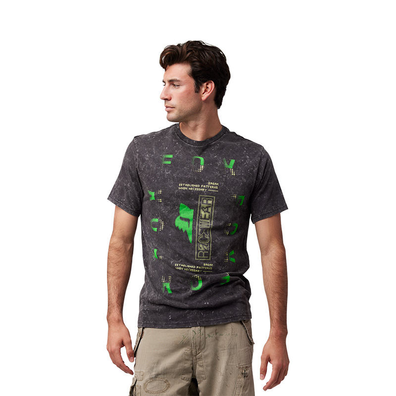 חולצת פוקס שחור - FOX THROTTLE SS TEE V25