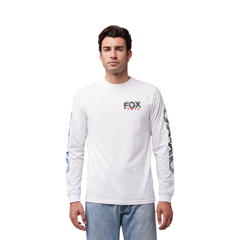 חולצה ארוכה פוקס לבן - FOX ENERGY LS PERM TEE V25