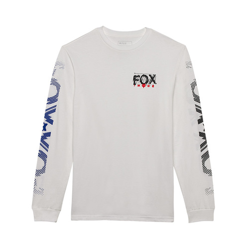 חולצה ארוכה פוקס לבן - FOX ENERGY LS PERM TEE V25