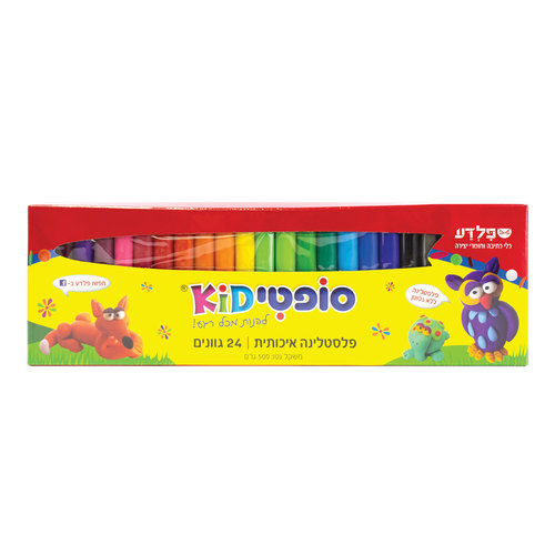 פלסטלינה סופטיקיד 24 גוונים משקל כולל 500 גרם
