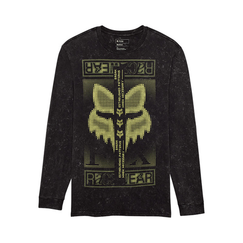 חולצה ארוכה פוקס שחור - FOX THROTTLE LS TEE V25