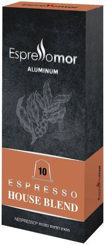 קפסולה תואם נספרסו 10 יח' Espressomor aluminum house blend