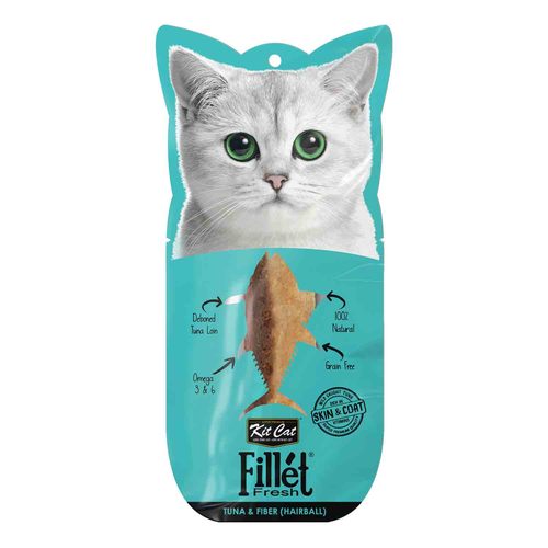 קיט קט Kit Cat לחתול חטיף פילה טונה עשיר בסיבים היירבול 30 גרם