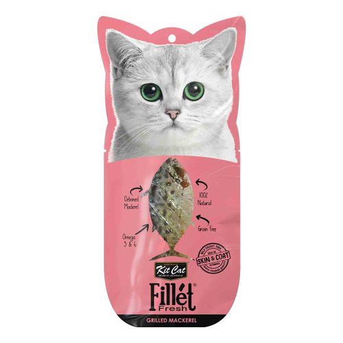 קיט קט Kit Cat לחתול חטיף פילה מקרל בגריל 30 גרם