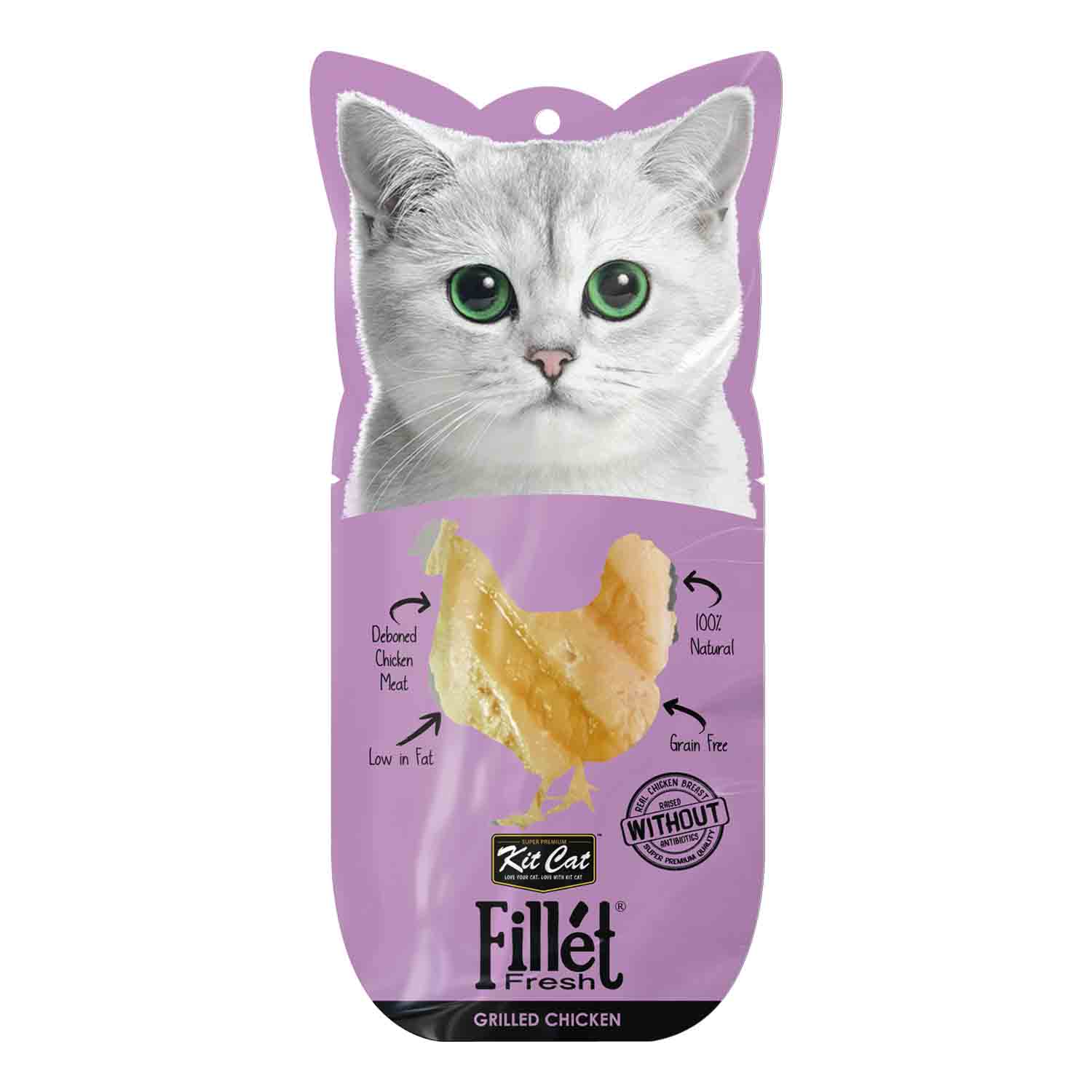 קיט קט Kit Cat לחתול חטיף פילה עוף בגריל 30 גרם