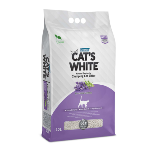 קטס ווייט Cat's White - חול לחתול בריח לבנדר 10 ליטר