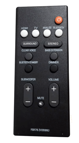 שלט רחוק תואם לסאונד בר ימאהה Yamaha Soundbar Remote Control