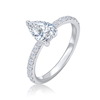טבעת טיפה אירוסין יהלומים 1.40ct זהב 14K