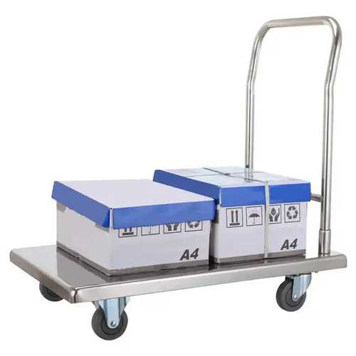 עגלת משא נירוסטה עם ידית נשיאה 900/550/870 מ