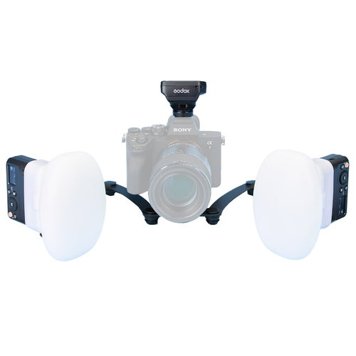 מערכת פלאש Godox MF12 - DK2 Dental Macro Flash עם תושבת ומשדר למצלמות Sony