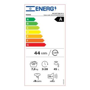 מכונת כביסה Midea MF100T70 ‏7 ‏ק"ג מידאה