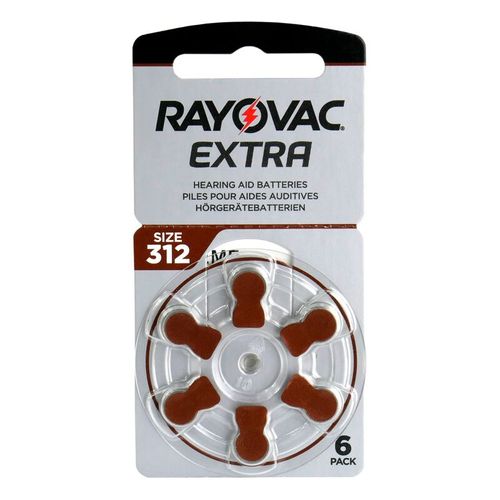 מארז 6 סוללות למכשיר שמיעה RAYOVAC 312