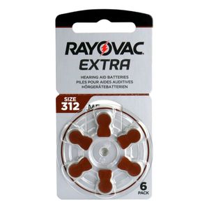 מארז 6 סוללות למכשיר שמיעה RAYOVAC 312