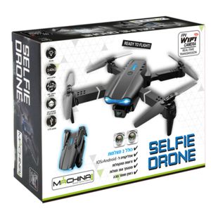 רחפן נטען Selfie Drone עם 2 מצלמות WIFI, זרועות מתקפלות ושלט רחוק (שחור או לבן)