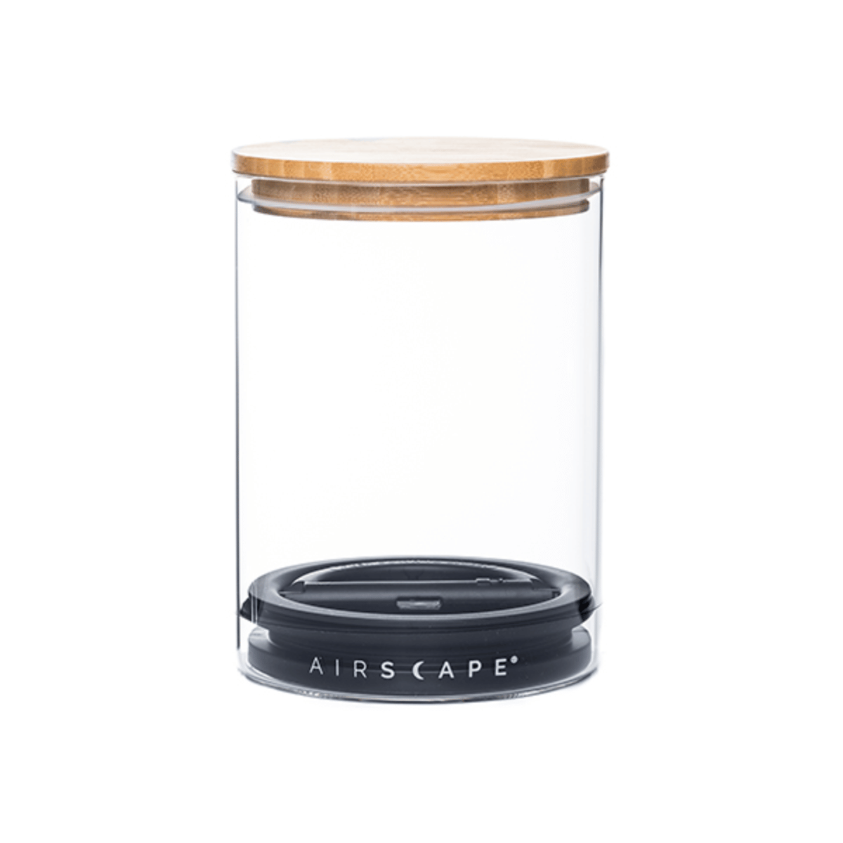 קופסת אחסון זכוכית עם מכסה עץ לקפה 500 גרם - Airscape
