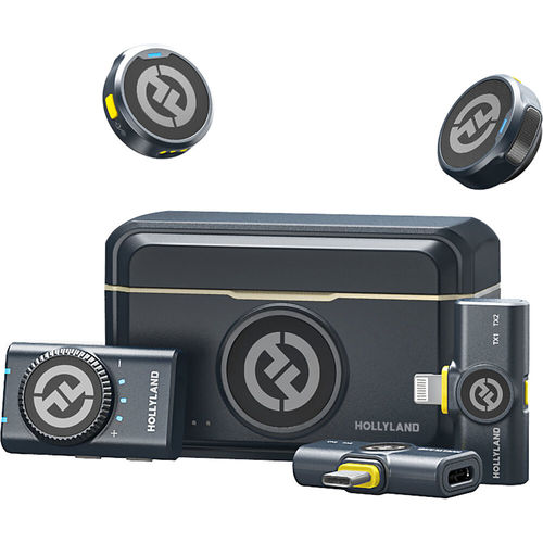 מערכת מיקרופון אלחוטית 2 משדרים HOLLYLAND LARK M2 DUO Combo