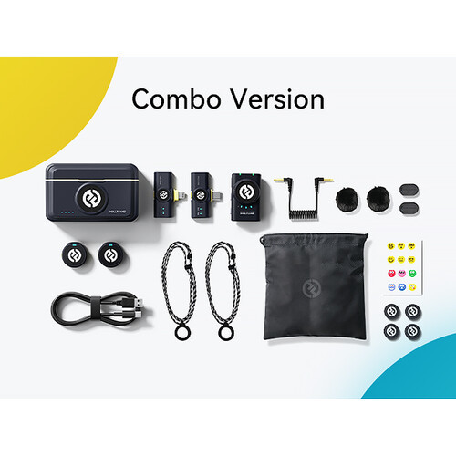 מערכת מיקרופון אלחוטית 2 משדרים HOLLYLAND LARK M2 DUO Combo